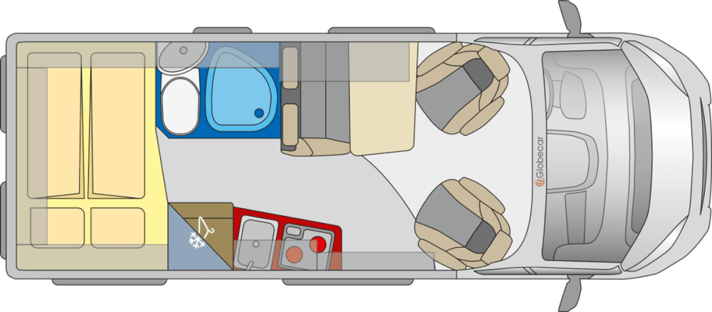 Globecar Globescout 600 Plus (Citroen) Kastenwagen 2021 Grundriss