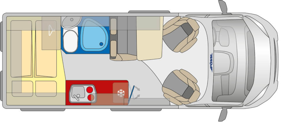 Pössl 2Win S 600 (Citroen) Kastenwagen 2022 Grundriss