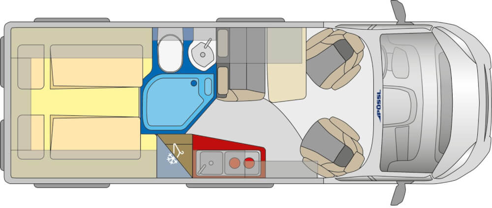 Pössl Roadcruiser XL 640 (Citroen) Kastenwagen 2022 Grundriss