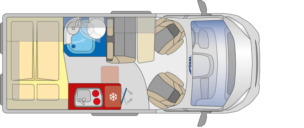 Pössl Summit 540 (Fiat) Kastenwagen 2022 Grundriss