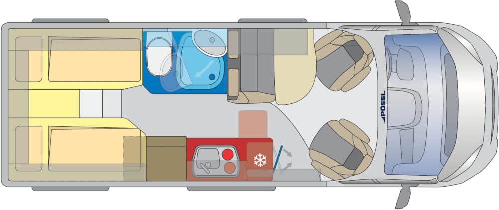 Pössl Summit 640 (Fiat) Kastenwagen 2022 Grundriss