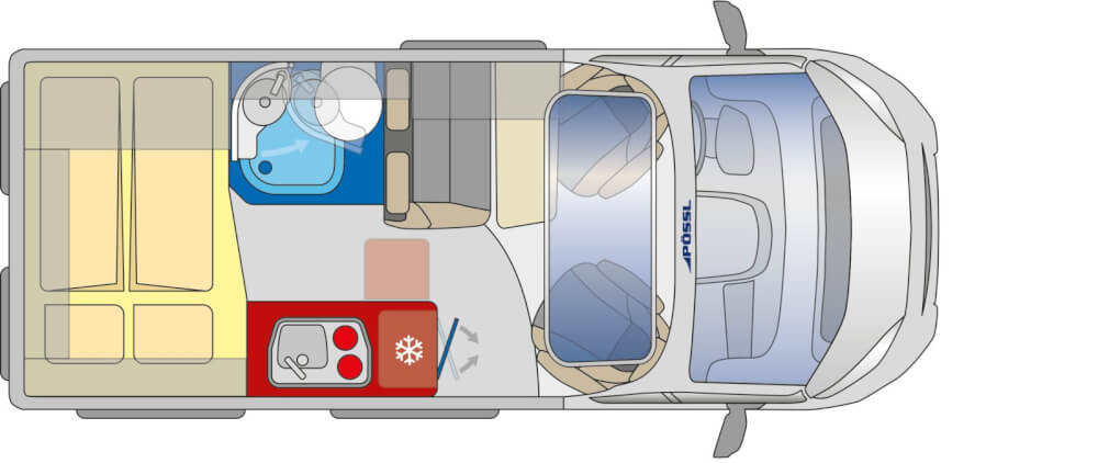 Pössl Summit Prime 540 (Fiat) Kastenwagen 2022 Grundriss