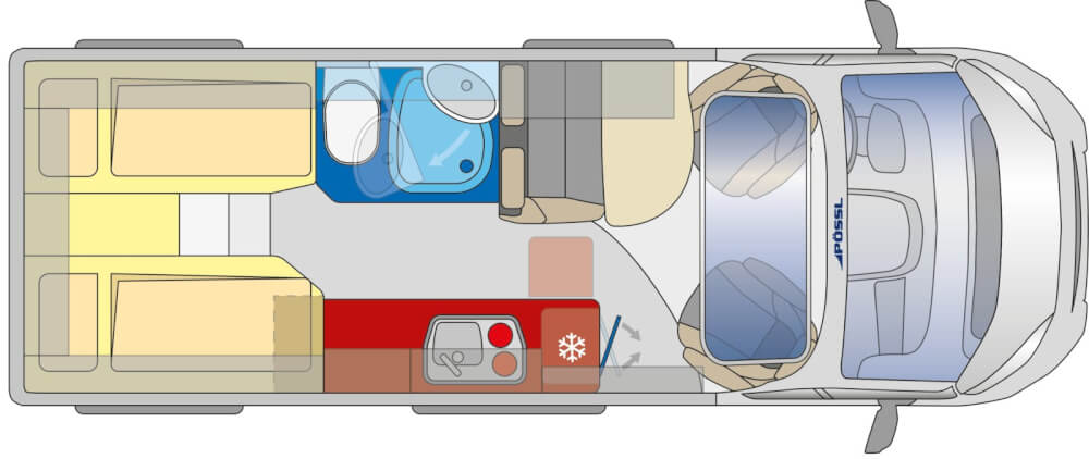 Pössl Summit Prime 640 (Citroen) Kastenwagen 2022 Grundriss