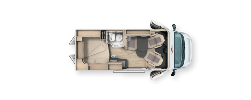 Malibu Malibu Compact 540 DB Kastenwagen 2022 Grundriss