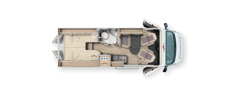 Malibu Comfort 640 LE Kastenwagen 2022 Grundriss