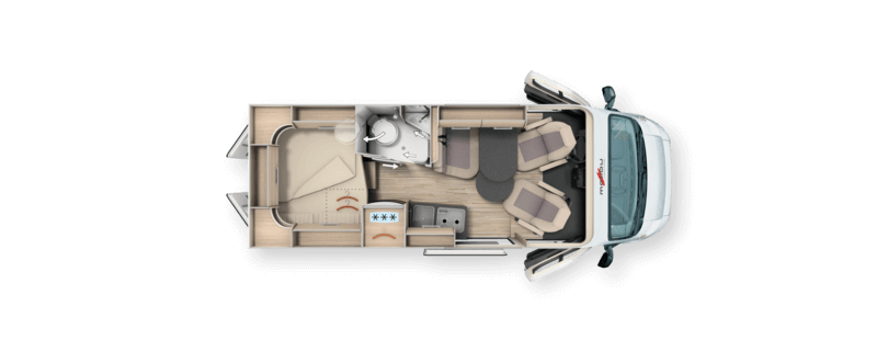 Malibu Comfort 600 DB Kastenwagen 2022 Grundriss