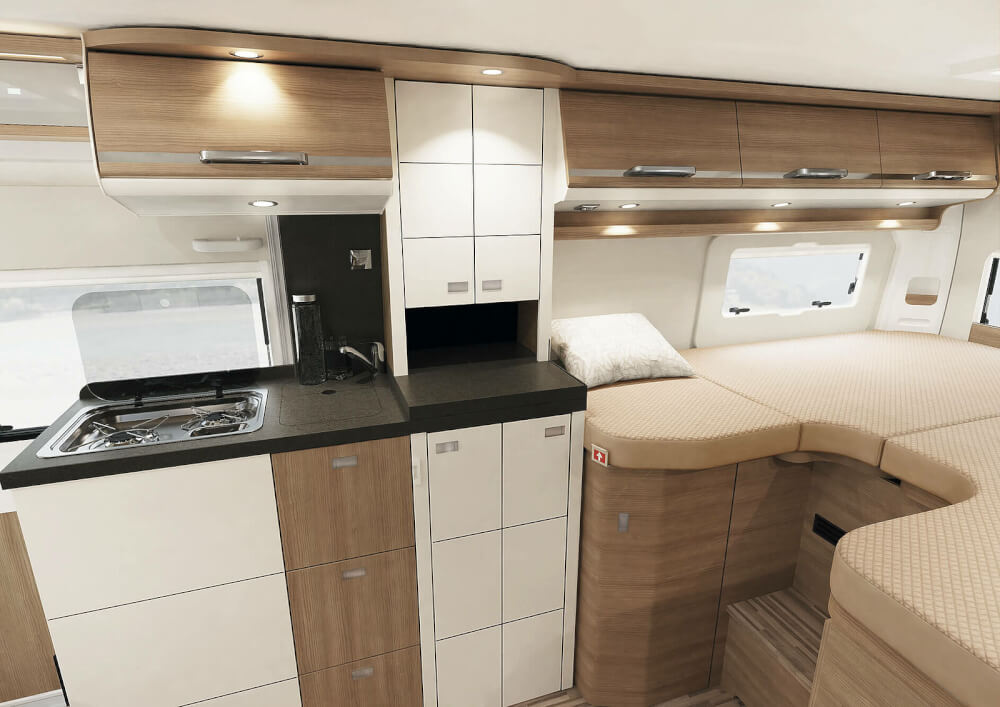 Malibu 640 LE RB (first class - one rooms) Kastenwagen 2022 Küche