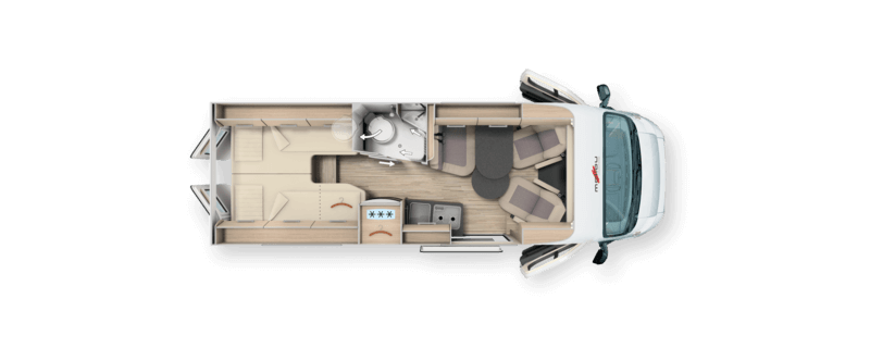 Malibu Comfort 640 LE (copy) Kastenwagen 2022 Grundriss
