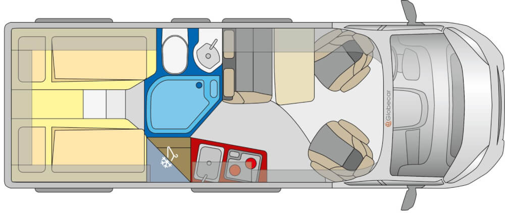 Globecar Campscout Elegance (Fiat) Kastenwagen 2022 Grundriss