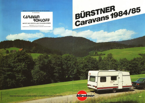 Bürstner Wohnwagen Katalog 1985 Vorschau