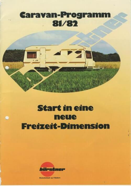Bürstner Wohnwagen Katalog 1982 Vorschau