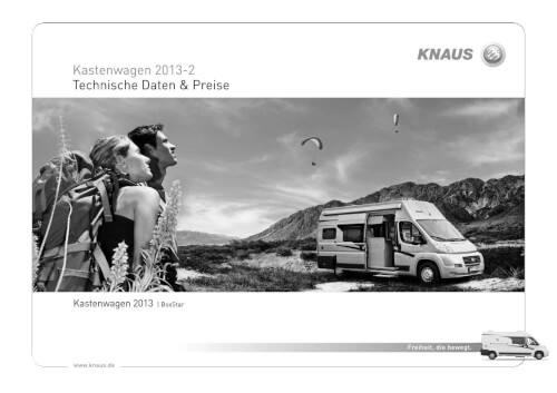 Knaus Kastenwagen Preisliste 2013 Vorschau
