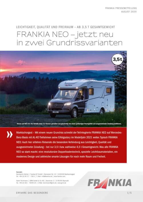 Frankia NEO - Pressemitteilung Vorschau