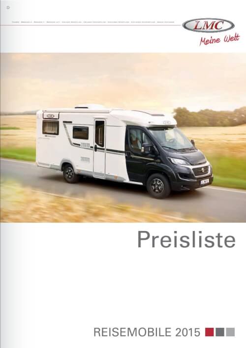 LMC Caravan Teilintegriert Preisliste 2015 Vorschau