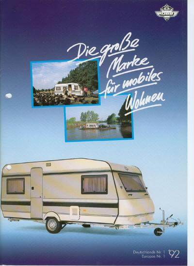 Hobby Wohnwagen Katalog 1992 Vorschau