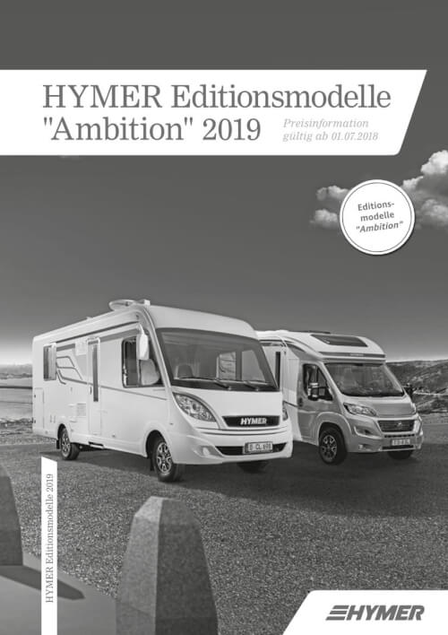 HYMER Ambition Reisemobil Preisliste DE 1. Auflage 2019 Vorschau