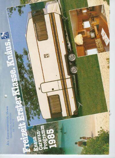 Knaus Caravan Programm 1985 Vorschau