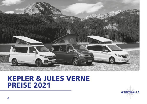 Westfalia Jules Verne & Kepler 2021 - Preisliste Vorschau