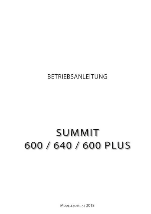 Betriebsanleitung Summit 600 / 640 / 600 PLUS Vorschau