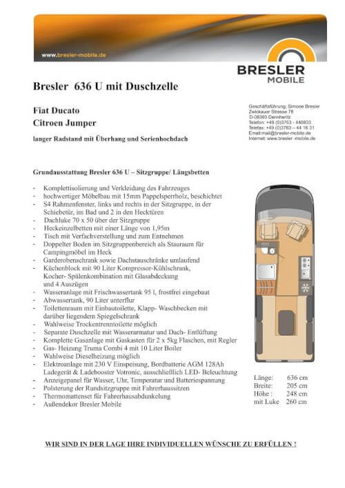 Bresler 636 U - Datenblatt Vorschau