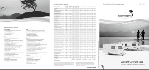 Sunlight Wohnwagen Preisliste 2012 Vorschau