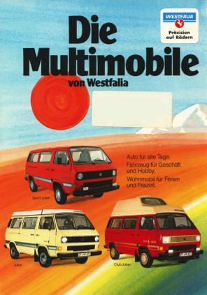 Westfalia Kastenwagen Katalog 1986 Vorschau