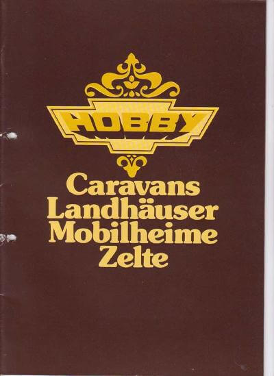 Hobby Wohnwagen Katalog 1980 Vorschau
