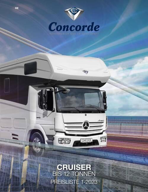 Concord Cruiser bis 12 t - Preisliste 2023 Vorschau