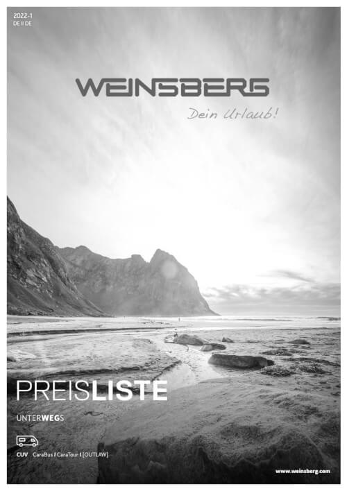 Weinsberg Kastenwagen Preisliste 2022 Vorschau