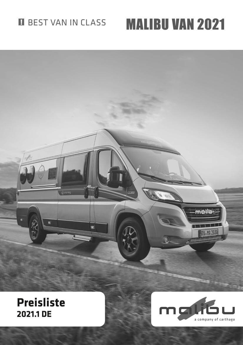 Malibu Van 2022 Preisliste