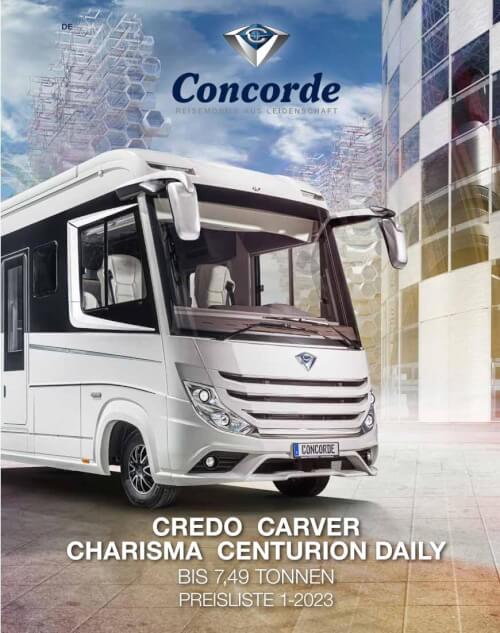 Concord bis 7,49 t - Credo Carver Charisma Centurion - Preisliste 2023 Vorschau
