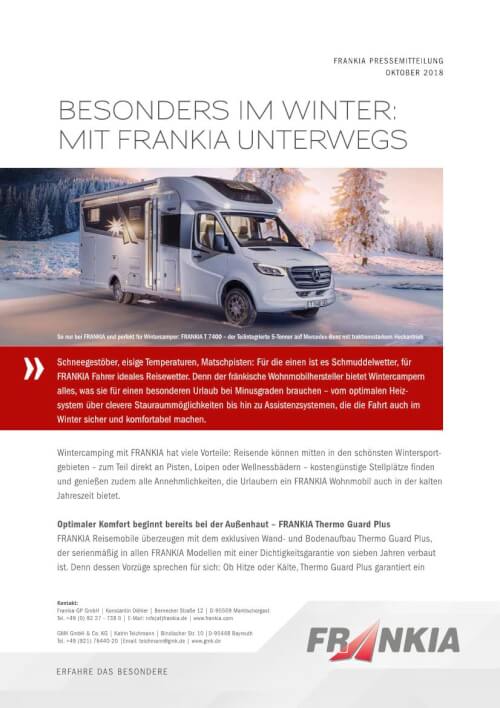 Frankia T 7400 - Pressemitteilung Vorschau