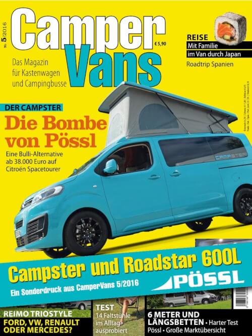 Pössl Campster im Camper Vans Magazin Vorschau