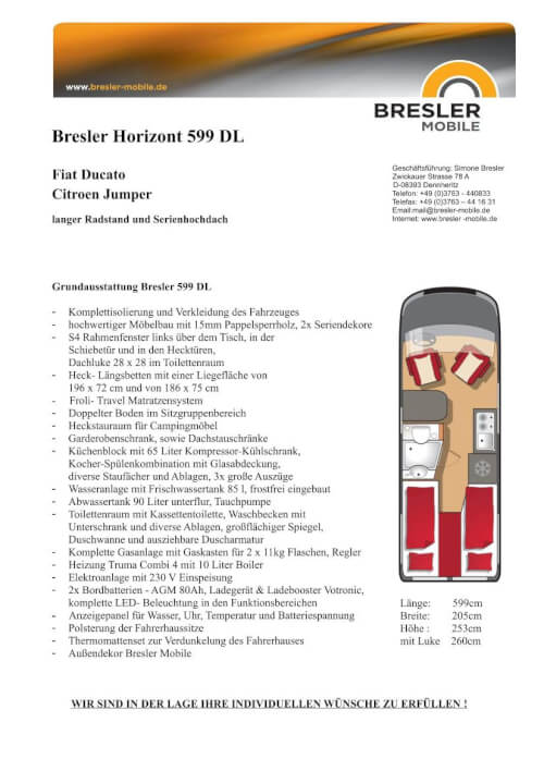 Bresler Horizont 599 DL - Datenblatt Vorschau