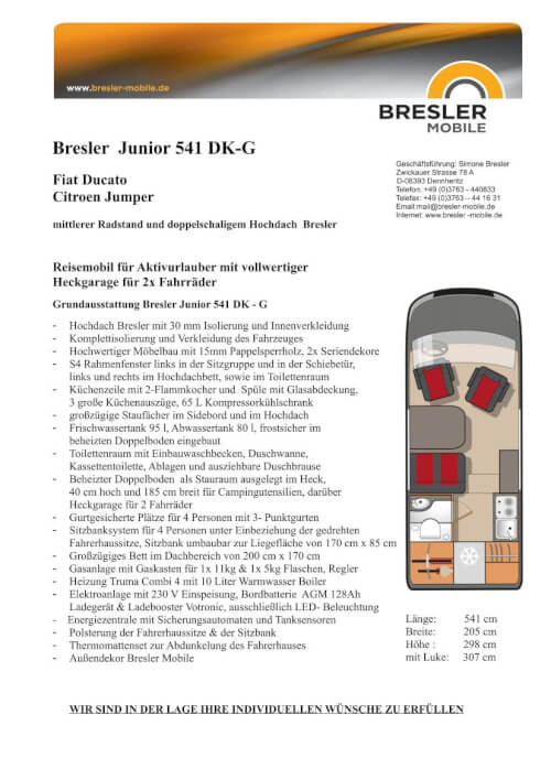 Bresler Junior 541 DK-G - Datenblatt Vorschau