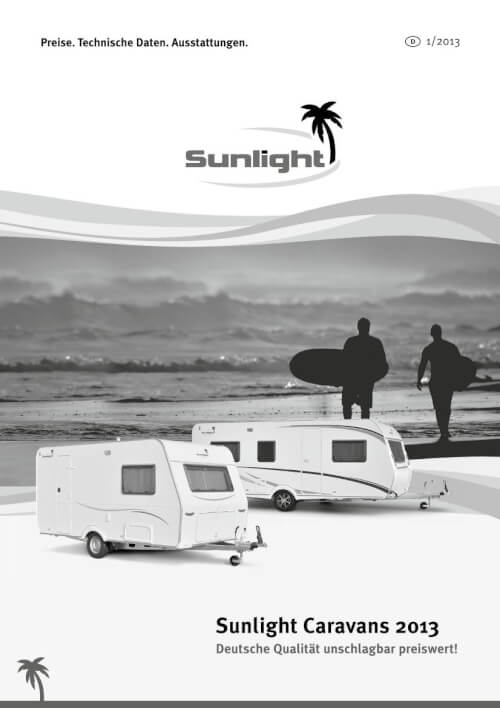 Sunlight Wohnwagen Preisliste 2013 Vorschau