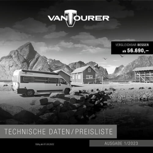 VanTourer Kastenwagen Preisliste + technische Daten 2023 Vorschau
