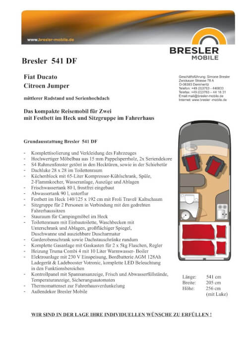 Bresler 541 DF - Datenblatt Vorschau
